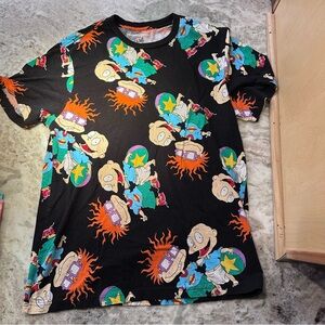 Nickelodeon Black Rugrats Short Sleeve Tee